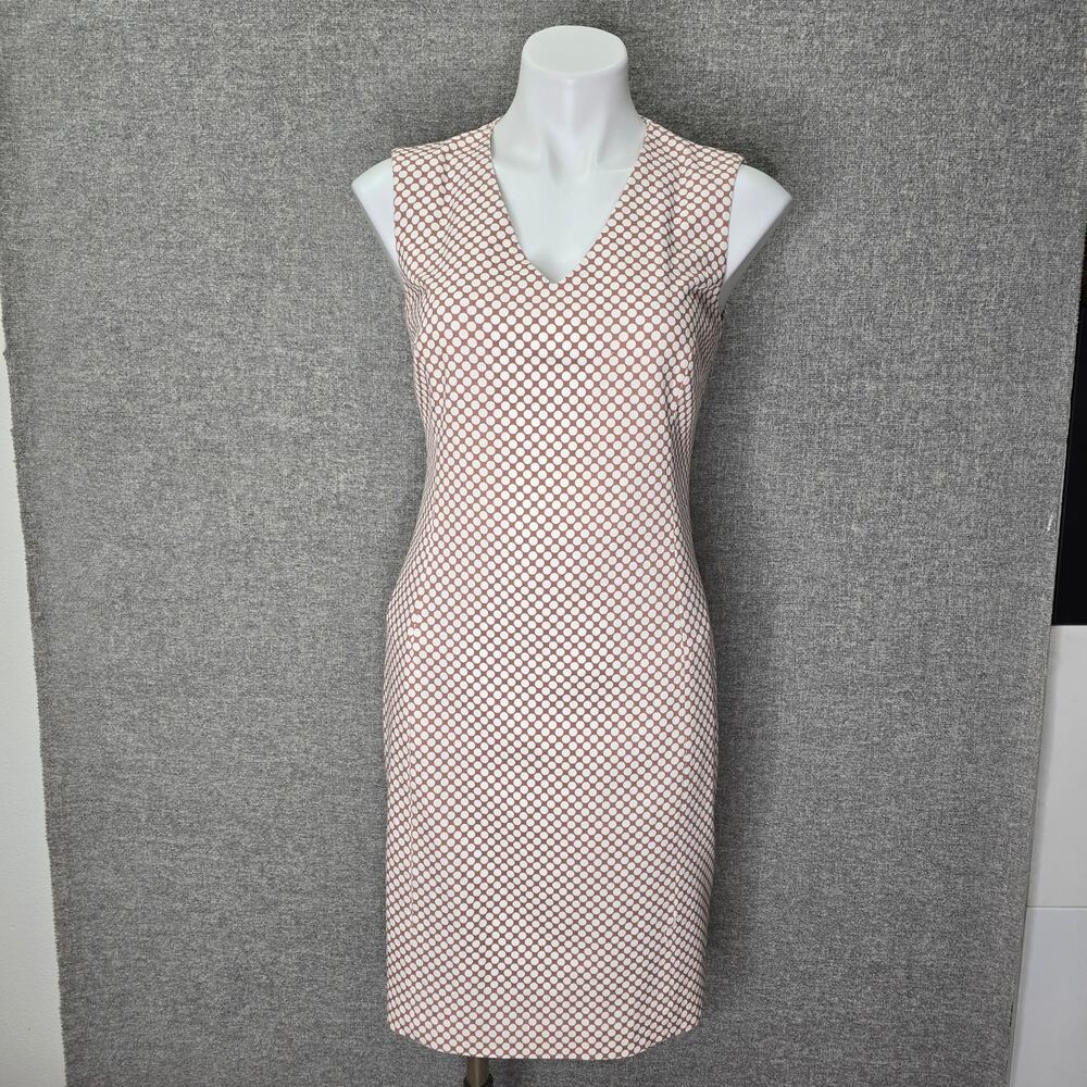 PESERICO SLEEVELESS SHIFT DRESS, SIZE 44
